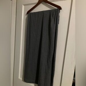 Caslon small charcoal gray maxi skirt with side slit